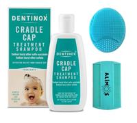 Alimos Spazzola in silicone per bagnetto e pettine a denti fini con cappuccio per culla, shampoo per il trattamento dei bambini, 125 millilitri