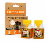 Alimos Trappola per mosche della frutta per interni, confezione da 2 pezzi, per casa e cucina, esca naturale, fino a 3 settimane per bottiglia, trappole per mosche per frutta adatte a bambini e