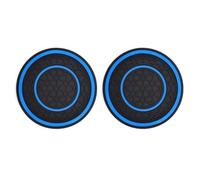 ALIMRVO 2 Pezzi Sottobicchieri Auto Compatibile con Audi Q3 Q3 Sportback 2018-2023, Tappetini Inserto Silicone Accessori Interni Antiscivolo Protezione,Blue