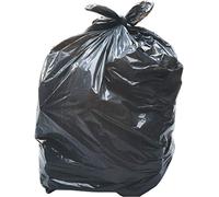 Alina - 25 sacchetti per rifiuti con ruote, in polietilene, resistente, 140 l, colore: nero