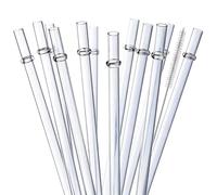ALINK Cannucce riutilizzabili in plastica trasparente da 33 cm, cannucce di ricambio extra lunghe in Tritan per tazze Stanley, 1 gallone, 64/40/907,2 g, set da 10 con spazzola