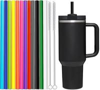 ALINK Cannucce riutilizzabili per bicchieri Stanley da 1134 g, 850 g, cannucce in plastica dura lunghe 30,5 cm, cannucce di ricambio in 12 colori per tazze Stanley Owala da 1134 g, bottiglie da mezzo