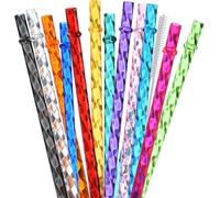 ALINK Confezione da 12 cannucce riutilizzabili in plastica trasparente, 27,9 cm, in plastica dura lunga e colorata per 16 OZ 20 OZ 30 OZ Stanley, YETI, Starbucks, Owala Tumblers (12 colori)