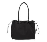 ALINUOYQ Borsa a spalla in canvas con coulisse, organizer con chiusura a cordoncino funzionale per il lavoro, la scuola o le uscite, tote bag donna leggera e in tinta unita