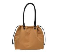 ALINUOYQ Borsa a spalla in canvas con coulisse, organizer con chiusura a cordoncino funzionale per il lavoro, la scuola o le uscite, tote bag donna leggera e in tinta unita