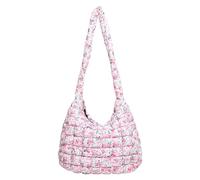 ALINUOYQ Borsa tracolla imbottita in stile trapuntato per donna e ragazza, elegante handbag con zip, ampia borsa puffy per lavoro shopping viaggio palestra, elegante borsa morbida e soffice