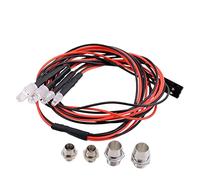 ALINUOYQ for 1/12 1/18 1/10 1/8 Traxxas Hsp Redcat RC Auto 5mm/3mm Bianco Rosso LED Kit Lampada