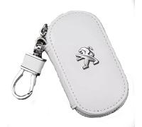 ALINZO Pelle, Custodie per Chiavi Auto, Portachiavi con Telecomando, Portachiavi, Accessori Decorativi, per Peugeot 3008 2008 208 108 4008 301 508 408 5008 207 107 4007,White