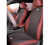 ALINZO Set Personalizzati Coprisedili per Auto, Cuscini Seduta in Seta Ghiaccio Traspiranti e Antiscivolo Anteriori Posteriori, Accessori Decorazione Interni, per Alfa Romeo Giulietta 2015-2020,Brown