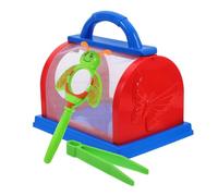 Alipis 1 Set Cage Portatile per Insetti con Ingrandimento e Pinzette da Osservazione per Esplorazione e Apprendimento Leggera e Facile da Usare
