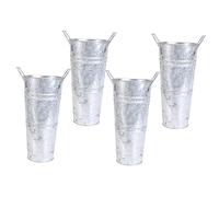 Alipis 1 Set Decorazione Casa Pottd Decorazione Interni Vintage Secchio Zincato Antico Vaso Zincato Titolari Vaso per Piante Porta Fiori Secchi Vaso di Fiori Rustico Ferro da Stiro 4 Pz