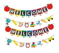 Alipis 1 Set Festone Decorativo Welcome Per Scuola Per Aula E Decorazioni Festive Per Accogliere Gli Studenti E Scolastici 4 Pezzi