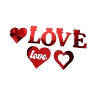 Alipis 1 Set Ornamenti d'Amore per Romantico Decorazione Cuori Arredamento turbinii appesi al Cuore turbinii appesi Banner di l'animale Domestico Rosso