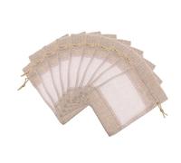 Alipis 10 Pezzi custodia per gioielli con coulisse make up bag kit make up sacchettino scatole di immagazzinaggio mini borse custodia trasparente per finestra Borsa morbida filato