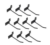 Alipis 10 Pezzi Ganci per Pannello Metallo Nero Ganci Resistenti per Mensole e Scaffali Supporto Stabile e Facile da Installare per Organizzazione Supermercato e Garage