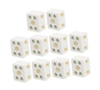 Alipis 10 pezzi Morsettiere in Ceramica Resistenti Alte Temperature per Cablaggio Terminali per Fili ad Connessioni Sicure e Durature per e Dispositivi Termici