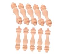 Alipis 10 Pezzi Pilastri Romani del Ponte colonne Romane Supporto per colonne Nuziali Accessori per la casa Decorativi Decorazione Finale in Legno Mini pilastro Romano di Legno Beige