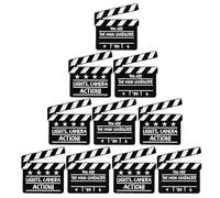 Alipis 10 Pezzi Spilla Compatta e Versatile a Forma di Clap Cinematografico in Lega Nero per Feste a Tema Film e Occasioni di Chiusura del Set