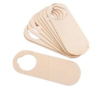 Alipis 10 pezzi Targa Porta in Legno Vuoto da Appendere Fai da Te Decorazione Sospesa per Maniglia Design Naturale Resistente per Porte Interne Artigianale per Verniciatura e
