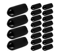 Alipis 100 Pezzi Cappuccio Protettivo per Cerchietto per Chioma, Cappuccio di Ricambio per Cerchietti, Pvc Nero 5,0x15mm, per Fermagli e Cerchietti, per Outfit e Moda