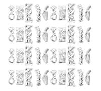 Alipis 100 Pezzi Ciondoli 3D per Unghie in Lega Argentata Catene Intrecciate Punk e Accessori Gotici per Nail Art Halloween Decorazioni Manicure Acriliche Fai da Te