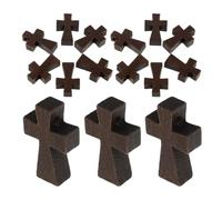 Alipis 100 Pezzi Ciondoli a Croce Cristiana in Legno Mini, Piccoli Ciondoli a Croce per Gioielli Religiosi, Portachiavi e Accessori Spirituali per Preghiera e Cerimonie