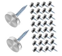 Alipis 100 Pezzi Inossidabili con Tappi Decorativi per Specchi e Pubblicitari Facile Installazione Resistente e Versatile per Armadi e