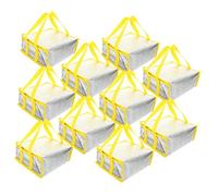 Alipis 10pezzi Borsa Termica Porta Alimentari Isolante Con Manico Sacchetto Termico Per Vivande Lavabile e Durevole Adatto Per Spesa Ufficio e Campeggio