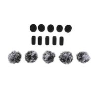 Alipis 10pezzi Copertura Antivento per Microfono Lavalier Parabrezza in Pelliccia per Microfono Bavero Copertura in Spugna Protettiva per Wireless