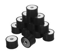 Alipis 12 Pezzi Ammortizzatori in Gomma Antivibrazione Filettati Supporti Isolanti Cilindrici per Assorbimento Urti e Riduzione Vibrazioni Piedini Smorzanti per Uso Industriale e