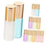 Alipis 12 pezzi Bottiglie Vetro per Essenziali Flaconcini Vuoti Portatili con Sfera in Acciaio Subpackaging Bottiglia per Profumo e Aromaterapia Colori Perla Oro Verde Bianco Blu Rosa