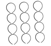 Alipis 12 pezzi Cerchietti Plastica Semplici Neri Fasce Capelli Donna Ragazze Regolabili Comodi Resistente per Uso Quotidiano