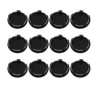 Alipis 12 Pezzi Coprimozzo Centrale Ruota Auto Abs Nero 60mm 56mm Set