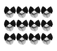 Alipis 12 pezzi di scaldacollo per capelli: copri chignon con fiocco da donna e rete elastica per donne e ragazze - fermaglio decorativo per capelli per danza, balletto, ufficio e feste