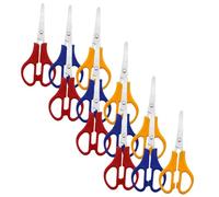 Alipis 12 pezzi Forbici per Studenti con Scala da Forbici Rotonde Multifunzione per Lavoretti DIY Articoli Scuola Leggere e Sicure per Adulti Colore Casuale Colore Casuale