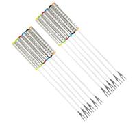 Alipis 12 pezzi Forchette Fonduta Acciaio Inossidabile Forchettine Dessert e Frutta con Manico Isolante Anti-scottatura per Formaggio Cioccolato e Hot Pot Utensili Tavola Resistenti e