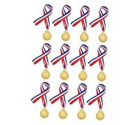 Alipis 12 Pezzi Medaglie Sportive Dorate Piccole per Premiazioni Gare e Competizioni per Festa Tema Sportivo Ricordo Torneo Calcio e Altri Sport