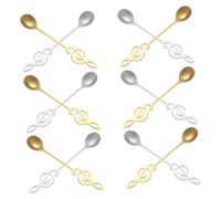 Alipis 12 Pezzi Musicali Inossidabile Cucchiai Decorativi per Latte e Yogurt Design Note Musicali Eleganti e e Viaggio