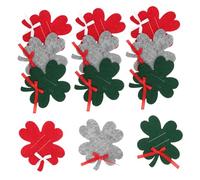 Alipis 12pezzi Portafogli Festivi Forma di Foglia Quattro Lobi di Natale Porta Carte Regalo Porta Soldi Ornamento per Decorazioni e Etichette Regalo per Albero di Natale