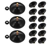 Alipis 15 Ganci a Ventosa Neri con Vite Filettata M6 Ventose in PVC Rinforzato per Vetri Supporti a Ventosa Resistenti per Mobili e Finestre Set da 15 Pezzi con Dado Adatti per Bagno