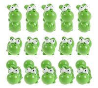Alipis 15 Pezzi Statuina Bruco in Resina Verde Mini Decorazione Creativa