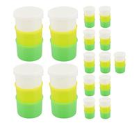 Alipis 15 Set Bicchierini per Medicinali Riutilizzabili con Coperchio, Pvc, | Tazza per Dosaggio Liquidi e Compresse, Modello a 3 File, Leggera, Portatile, Casa e Lavoro