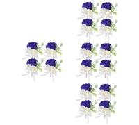 Alipis 16 Pz Corpetto Nuziale Braccialetto Da Ballo Decorazione Di Nozze Corpetti Creativi Bouquet Di Fiori Simulato Bracciale Rosario Oggetti Di Scena Sposo Fiore Di Seta Artificiale