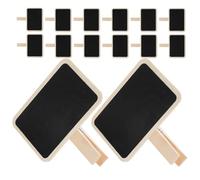 Alipis 18 Pezzi Mini Lavagna in Legno Clip, Cartelli Lavagna per Buffet e Ristorazione, Etichette per Alimenti Cancellabili, Segnaposto Compatti per Eventi e Catering