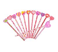 Alipis 18 Pollici Matite Hb in Legno con Cuore Matite da Disegno e Scrittura Portatili per Studenti Design Ergonomico e Resistente Come Regali per Compleanni e Feste