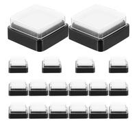 Alipis 18 Tamponi per Timbri Vuoti in Spugna 3X3 CM Set da 18 Pezzi Base in Plastica Resistente per Scrapbooking Artigianato e Ufficio Ricaricabili Inchiostro Personalizzato