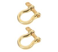 Alipis 2 Anelli a d in Ottone con Grilli a Vite a Forma di U Set da 2 Pezzi per Portachiavi e Collari Animali Accessori Fai da Te per Borse e Zaini Resistenti alla Corrosione e Usura