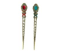 Alipis 2 pezzi Bastoncini per Capelli Vintage con Strass Accessori Eleganti per Capelli Lunghi Fermaglio Cinese Tradizionale Facile da Usare per Acconciature Raffinate Regalo