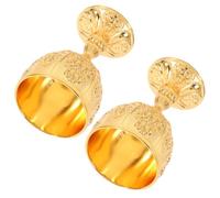 Alipis 2 Pezzi Bicchieri Vintage in Resistenti Agli Urti Calici Miniatura Rinascimentale per Liquori e Decorazione Casa Artigianali Anti-rottura Dorate per Feste e Matrimoni