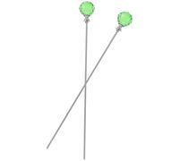 Alipis 2 Pezzi Decorative Indoor Plant Stakes With Radiant Crystal Topper Long Threaded Metal Rod Elegant Fairy Garden And Flowerpot Stem Support For Living Rooms And Patios